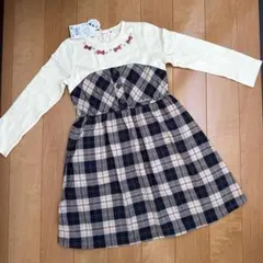 ★ミキハウス★切り替えワンピース★120★日本製★新品★お出かけに★