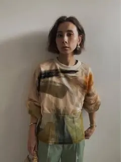 Khuth Marf フラワープリントシアーシャツ イエロー | Mercari
