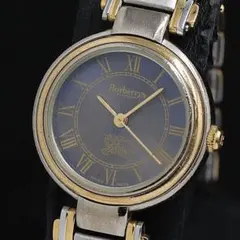 【正規品】バーバリー QZ 2 8188 ブルー×ゴールド レディース 腕時計