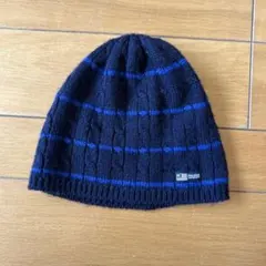 POLO JEANS COMPANY ニット帽 黒と青チェック