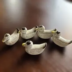 アヒル型陶器箸置き5個セット