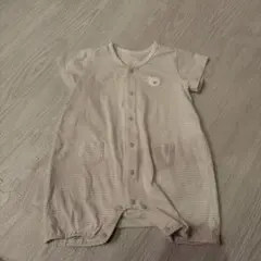 ストライプ柄クマロンパース 80