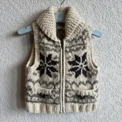 週末値下げearth music&ecology wool100%ベスト 90