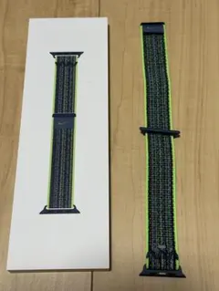 AppleWatch 45mmブライトグリーン/ブルー Nike スポーツループ