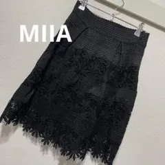 MIIA ミーア 花柄レーススカート ウエストゴム