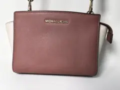 MICHAEL KORS ピンクとホワイト ハンドバッグ