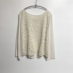 ナノユニバース　レースブラウス　エクリュ