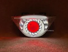 アドレスv125S 白赤 イカリングヘッドライト！　完全取り付けサポート付き！