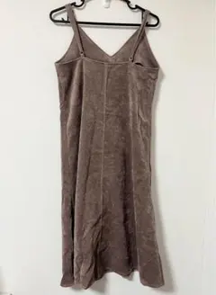 GU ユーデュロイキャミソールワンピース ピンクブラウン Sサイズ