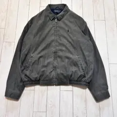 ラルフローレン スイングトップ ネイビー 90s 裏地チェック ピーチ
