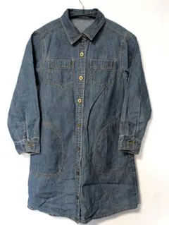 GU デニム ワンピース 七分袖 130cm 綿100%