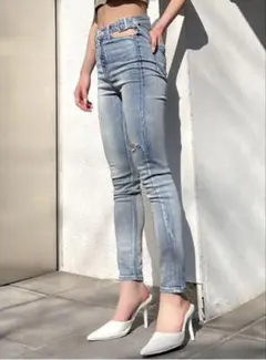 GYDA ウエストバックル スキニーデニムパンツのサムネイル