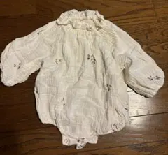 the lala 花柄ロンパース　長袖