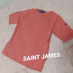 SAINT JAMES セントジェームス 半袖 Tシャツ ボートネック 無地 赤