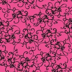 ロラライハリス生地　Elegant Scrollピンク/ブラック