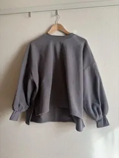 Samansa Mos2 blue バルーンスリーブプルオーバー