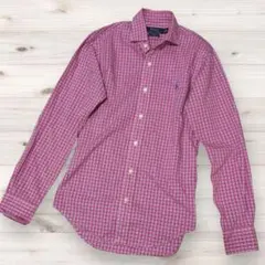 ポロラルフローレン 長袖シャツ XS スリムフィット ギンガムチェック
