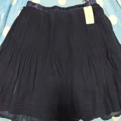 膝丈　スカート　紺