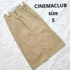 CINEMACLUBシネマクラブチノ素材ナロースカートミディ丈ストレッチスリットのサムネイル