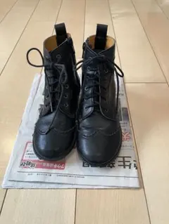黒 レザーブーツ19.0㎝