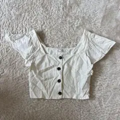 ZARA ザラ トップス 半袖 リネン XSサイズ アイボリー レディースのサムネイル