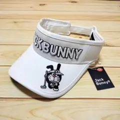 新品☆ジャックバニー ドラえもん コラボ サンバイザー ゴルフ ホワイト