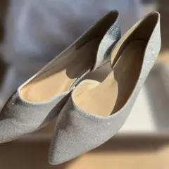 HedgeHog ローヒールラメパンプス　結婚式　お祝い　撮影　七五三　ゲスト
