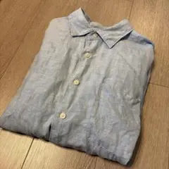UNIQLO　ユニクロ　メンズ　リネン100%　長袖シャツのサムネイル