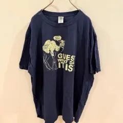 レア✨️キャメルデザイン Tシャツ 【2xl】ネイビー ビッグサイズ インポート