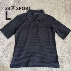 23区 SPORT ゴルフウェア　ハーフジップシャツ　L ネイビー　コットン混のサムネイル