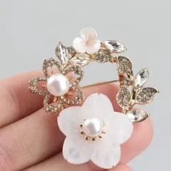 即日発送 新品 桜 花 ブローチ フォーマル 卒園式 卒業式 入園式 入学式