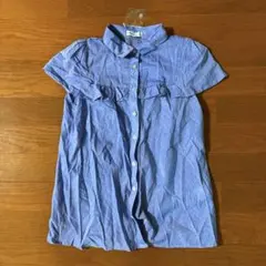 earth music&ecology 半袖シャツ ブルー Sのサムネイル