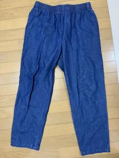 ダークブルーデニムパンツ ウエストゴム