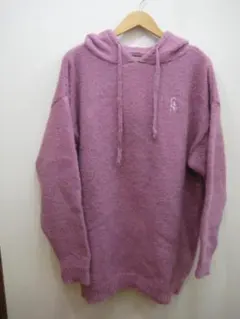 CALNAMUR ピンク ニットパーカー Fサイズ