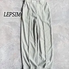 LEPSIM 機能付きハイウエストストレートパンツ イージー 楽チン ストライプのサムネイル