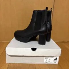 レディース　サイドゴアブーツ　黒Ｌ　7センチヒール ABCマート