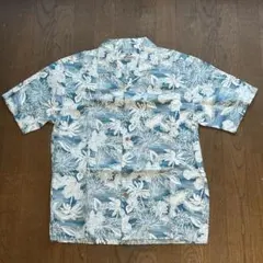 Piko アロハシャツ ブルー ボタニカル柄 Mサイズのサムネイル