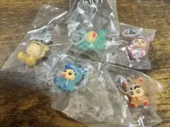 クレヨンしんちゃん めじるしアクセサリー みんなでくまパジャマ　コンプ