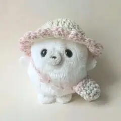 帽子・ポシェットセット✻ミニビーンズあざらし✻かぎ針編み✻ぬい服