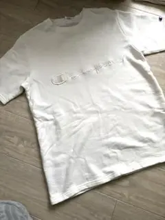 Champion ホワイト スウェット Tシャツ S