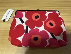 【新品未使用】marimekko マリメッコ がま口ポーチ ウニッコ ピンクのサムネイル