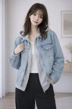 GU ジーユー ブルー デニム ジャケット レディース Sサイズ