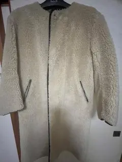 クリーム色 フリースコート Sサイズ