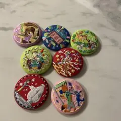 【まとめ売り 6種】ディズニー刺繍缶バッチ