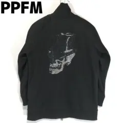 PPFM スカルトラックジャケット ジャージ ブルゾン 7部袖 七分袖 ブラックのサムネイル