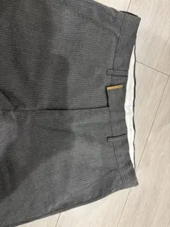 グレー ストライプ スリムフィット スラックス