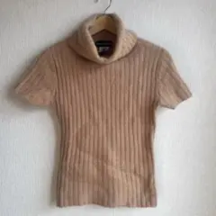 【美品】 GHOST OF HARLEM タートルネック 半袖 アンゴラ ニット