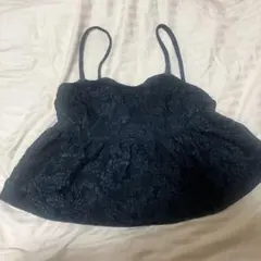 ビスチェ 花柄 フラワー刺繍 ブラック しまむら