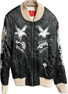 刺繍デザイン スタジャン 黒