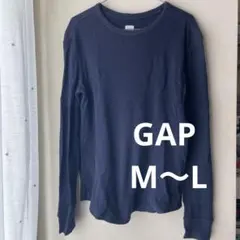 87 メンズ ロンT GAP 長袖 ワッフル生地　海外Sサイズ ネイビーのサムネイル